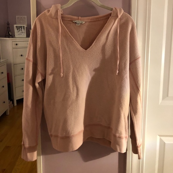 Baby pink v-neck sweatshirt - Picture 1 of 2